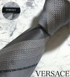 極美品✨VERSACE ネクタイ ヴェルサーチ ジャガード グレカ 【E