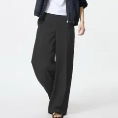 ユニクロ UNIQLO 感動ワイドパンツ ブラック M レディース