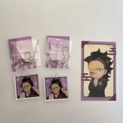 極楽湯 鬼滅の刃 銭湯錠風キーホルダー 不死川玄弥