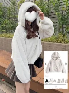 フード付きファーブルゾン[fo2203] グレイル　アウター　ブルゾン　ファー