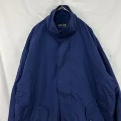 00s y2k gear ナイロンジャケット ブルゾン ネイビー