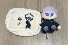 呪術廻戦 5周年記念 × ラウンドワン スクエアポーチ　ぬいぐるみ　五条悟