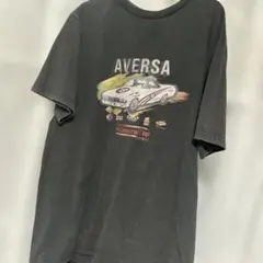 ヴィンテージAversa レースカー グラフィック Tシャツ ブラック