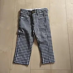 黒と白のギンガムチェック パンツ