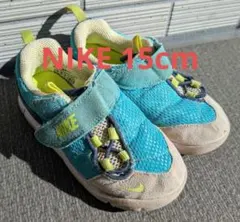 NIKE キッズシューズ 15cm 緑/黄 ベルクロ