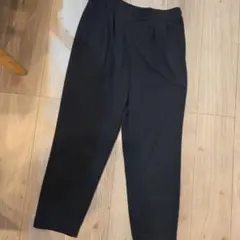 ユニクロ クレープジャージーテーパードパンツ【Lサイズ】ネイビー