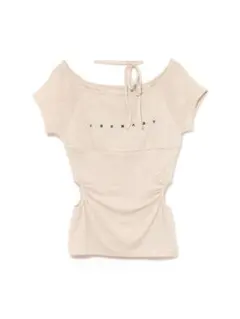 トップス andmary Mary logo ribbon tops beige Mary logo ribbon tops beige andmary - メルカリ