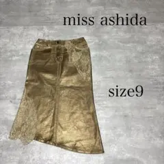 miss ashida レース デニム アシンメトリー ロング スカート 9のサムネイル
