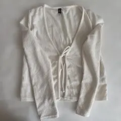 H&M ホワイトカーディガン S