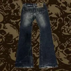 BACK&FORTH JEANSローライズフレア デニムパンツy2k グランジ