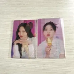 【現品限り】TWICE ポップアップストア 特典 クリアトレカ[ジヒョ·ミナ]