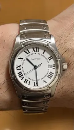 2026年最新】Cartier 文字盤カラー：ホワイト メンズ 腕時計(クォーツ