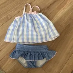 水着セット80女の子　水色のかわいい