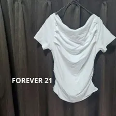 FOREVER 21　ドレープネックオフショルカットソー　半袖のサムネイル