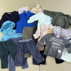 子供服セット 80cm まとめ売り　17点セット　春秋冬　おまけ帽子　男の子
