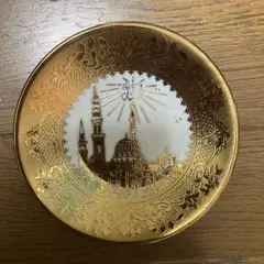 イラン イスファハン チャラムカリ （布地）と銅製プレート 2枚セット イラン イスファハン チャラムカリ （布地）と銅製プレート 2枚セット