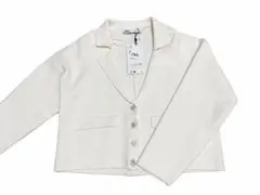 ZARA ニットジャケット ホワイト