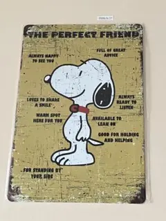 スヌーピー PEANUTS ブリキ看板 インテリア