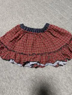 さ*ぼ様 ファミリア　スカート　リバーシブル　チェックスカート