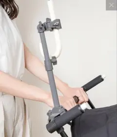 ベビーカー用 傘スタンド グレー スリコ