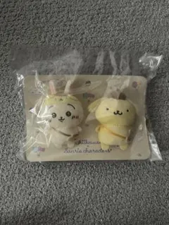 ちいかわ うさぎ ポムポムプリン ぬいぐるみバッジ