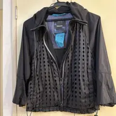 DIESEL パンチング加工 フーデッドブルゾン ブラックのサムネイル