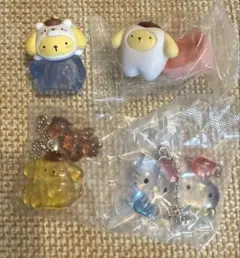 なかよしドロップチャーム　ハローキティ　ポムポムプリン　計4点セット
