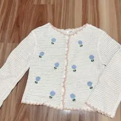 Samansa Mos2 Lagom 花柄刺繍 カーディガン XL