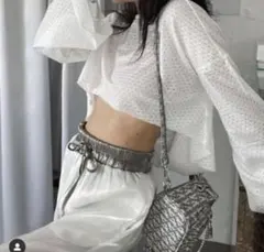 juemiロゴプリント ショルダーバッグ 小型