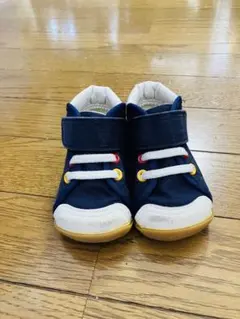 【ムーンスター】ネイビー ベビーシューズ マジックテープ 12.0cm 日本製