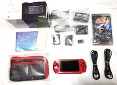 PSP3000 レッド ブラック　綺麗な美品　液晶画面は、完全に無傷