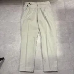 PT01アイボリー コットンスラックス