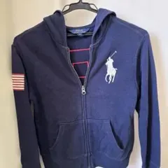 POLO ネイビー パーカー フルジッパー 3