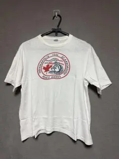 80s チャンピオン 染み込みtシャツ USA製 グレー M ジョージタウン大学 