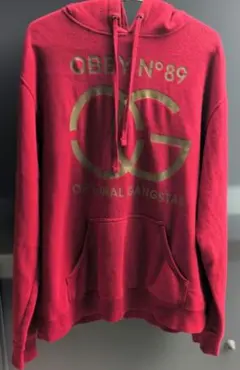 OBEY No.89 Original Gangstas パーカー レッド L