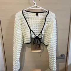 Dazy アイボリー クロップドカーディガン Lサイズ ボレロ