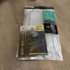 iPhone 12 / 12pro スマホケース 透明 カメラレンズカバー付き
