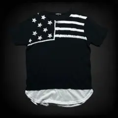 00s Y2K semantic design Flag Layered Teeのサムネイル