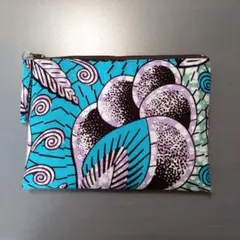 アフリカ布フラットポーチ ハンドメイド - メルカリ