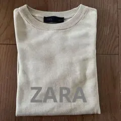 ZARA クルーネック 長袖ニット ベージュ