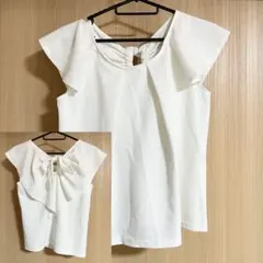 CECIL Mc BEE バック リボン トップス 白 ブラウス カットソー