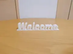ウェルカムボード Welcome ホワイト 置物 オブジェのサムネイル