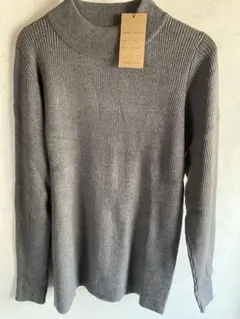 【新品】LARU M-GRAY リブニットセーター LL-3L