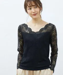 ROPE' PICNIC ロペピクニック 総レース長袖トップス