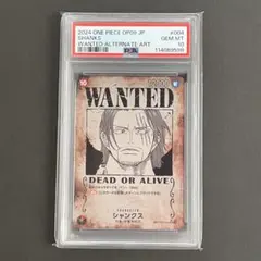 2025年最新】シャンクス 手配書 psa10の人気アイテム - メルカリ