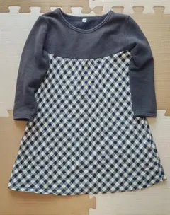 無印長袖ワンピース100