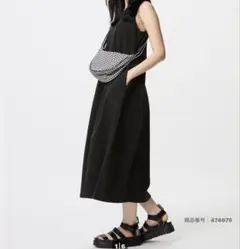 UNIQLO ジャージーバルーンワンピース　ノースリーブ　L