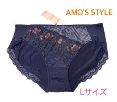 トリンプAMO'S STYLEプレスドフラワーレギュラーショーツLパープル