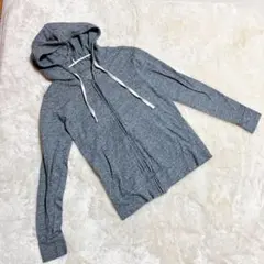 無印良品 MUJI ＊ パーカー フルジップ フーディー グレー (XS) 長袖