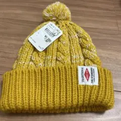 THE STANDARD ニット帽 ポンポン付き イエロー　新品